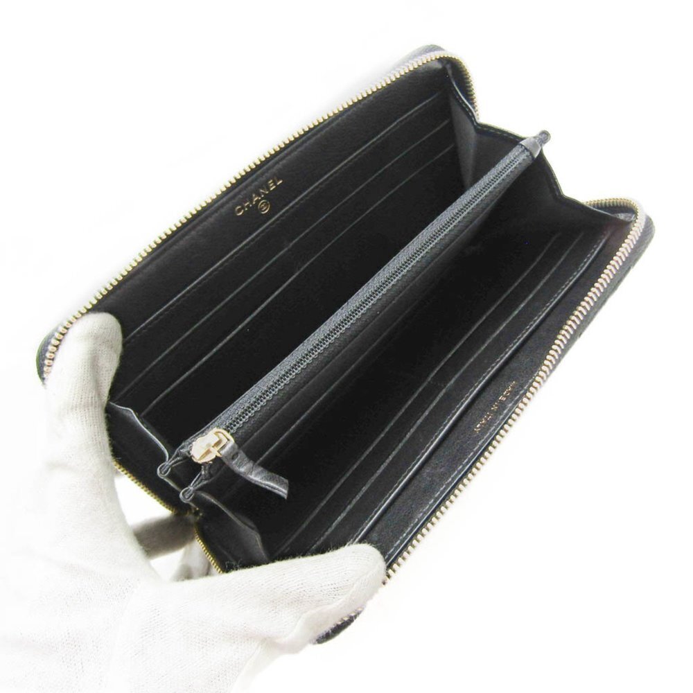 CHANEL Black Lambskin Leather Wallet - Picture 3 of 16